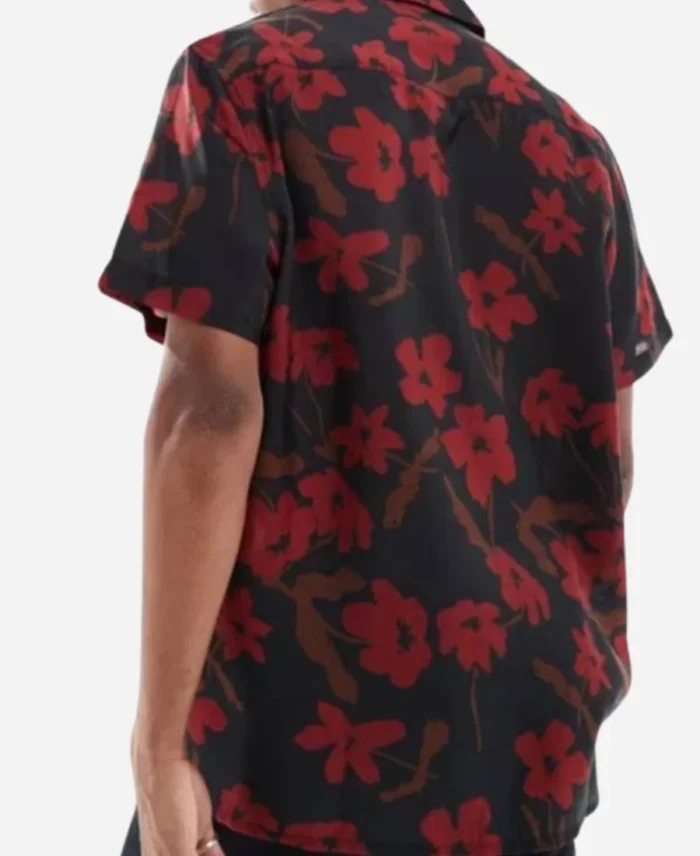 Sojaboy-90-Day-Hunt-For-Love-Black-Red-Floral-Print-Shirt