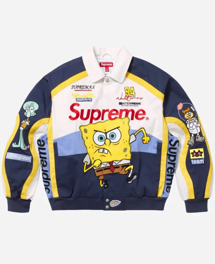 Supreme-Spongebob-Squarepants-Jeff-Hamilton-Racing-Jacket-For-Sale