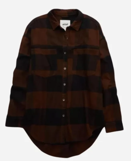 TV-Series-Down-Home-Fab-S03-Chelsea-DeBoer-Brown-Black-Plaid-Shirt