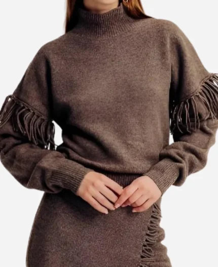 TV-Series-Top-Chef-Season-22-Gail-Simmons-Brown-Fringe-Sleeve-Sweater