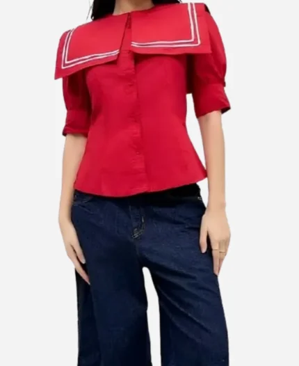 The-Talk-Show-Alex-Jones-The-One-Show-2025-Red-Sailor-Neck-Shirt