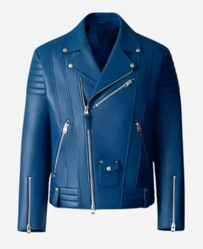 The-Today-Show-2025-Akbar-Gbaja-Biamila-Blue-Leather-Biker-Jacket-For-Sale