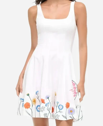 The-Today-Show-2025-Elin-Hilderbrand-White-Floral-Embroidered-Minidress