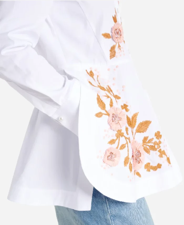 The-Today-Show-2025-Savannah-Guthrie-White-Embroidered-Cotton-Poplin-Shirt-For-Sale
