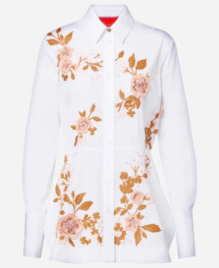 The-Today-Show-2025-Savannah-Guthrie-White-Embroidered-Cotton-Poplin-Shirt-For-Women
