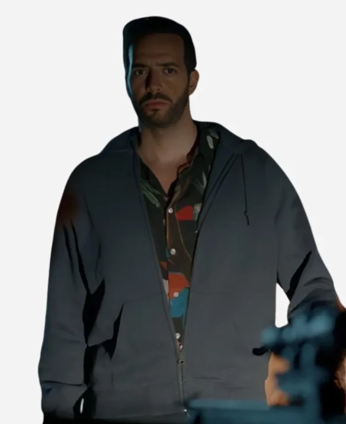 Un-mariage-sans-fin-2025-Tarek-Boudali-Gray-Full-Zip-Hoodie