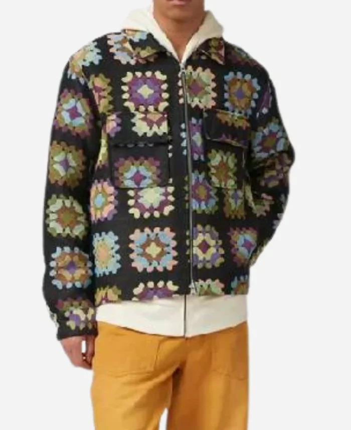 Will-Ganss-Tamron-Hall-Show-2025-Black-Crochet-Knitted-Zipper-Jacket