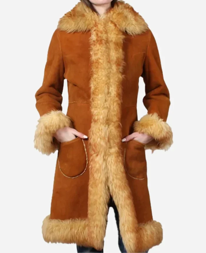 70s True Vintage Penny Lane Brown Shearling Coat