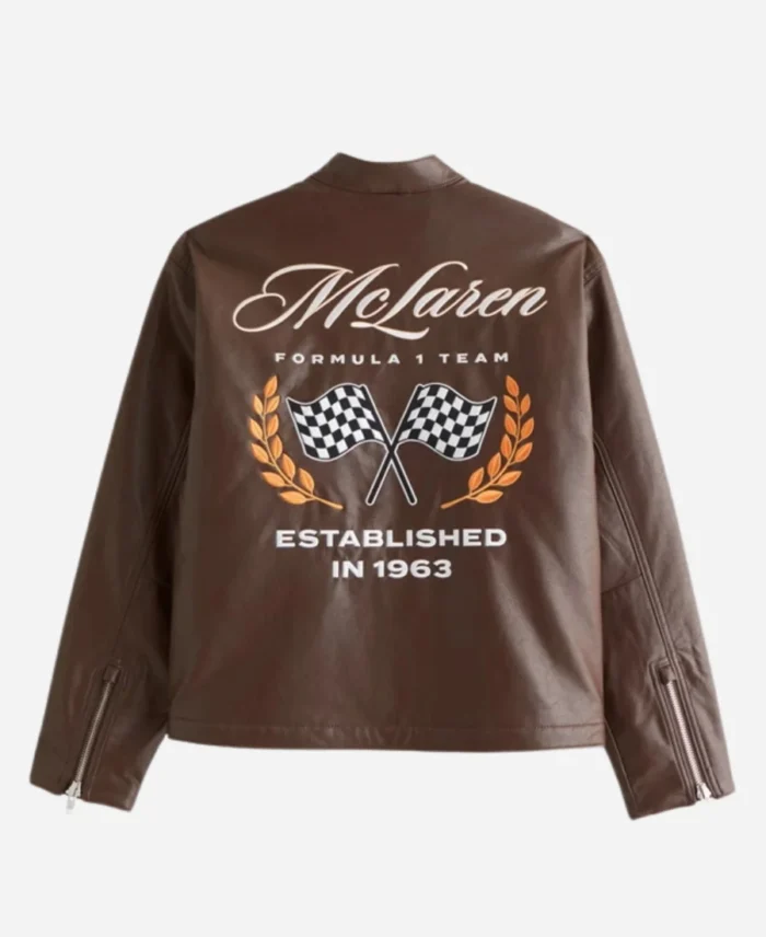 Abercrombie McLaren Racer Leather Jacket For Sale