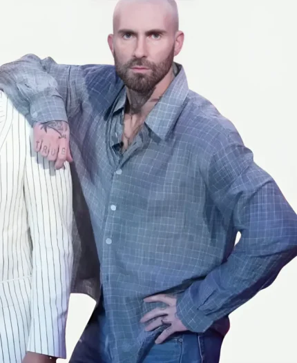 Adam Levine The Voice S27 Checkered Shirt