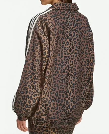 Adidas Leopard Firebird Brown Oversized Track Jacket