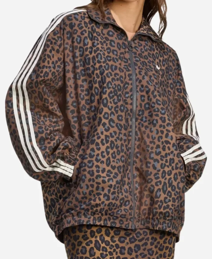 Adidas Leopard Firebird Track Oversized Jacket