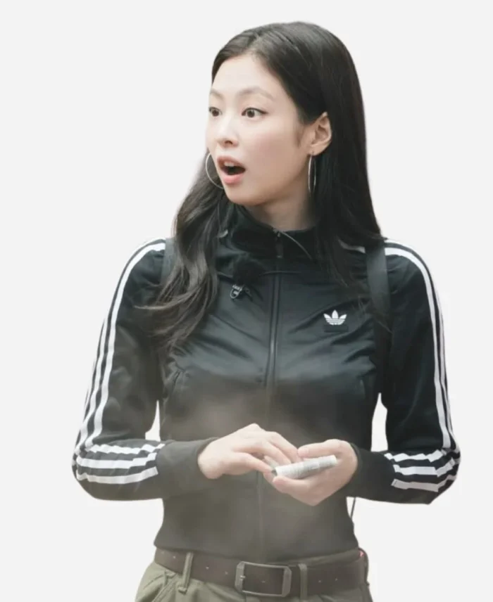 Adidas South Korean Singer And Rapper Jennie Kim Adicolor Classics Firebird Black Track Jacket