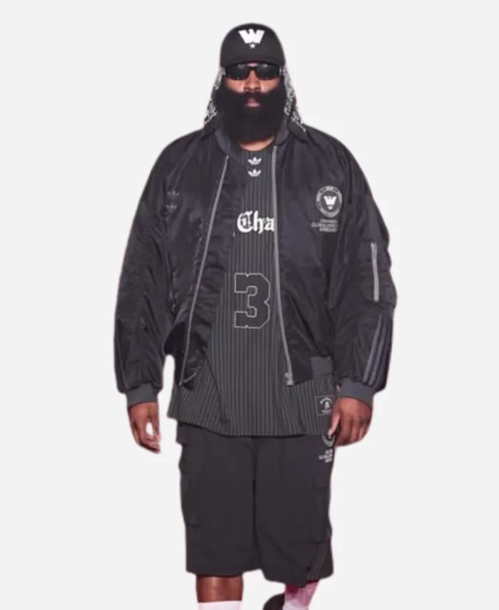 Adidas x Willy Chavarria Justice Honor Integrity 2025 James Harden Black Jacket