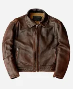 Adventure Bound Brown Leather Jacket For Sale