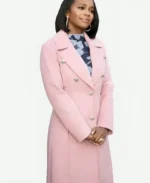 Aja Naomi King Grosse Pointe Garden Society S01 Catherine Pink Coat