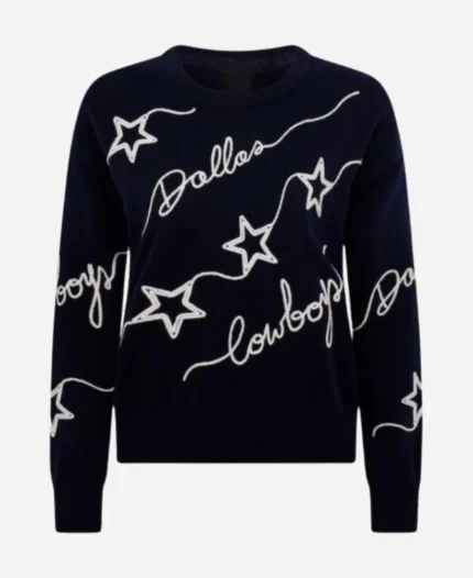Americas-Sweethearts-Dallas-Cowboys-Cheerleaders-Season-02-Blue-Cowboys-Cursive-Star-Sweater