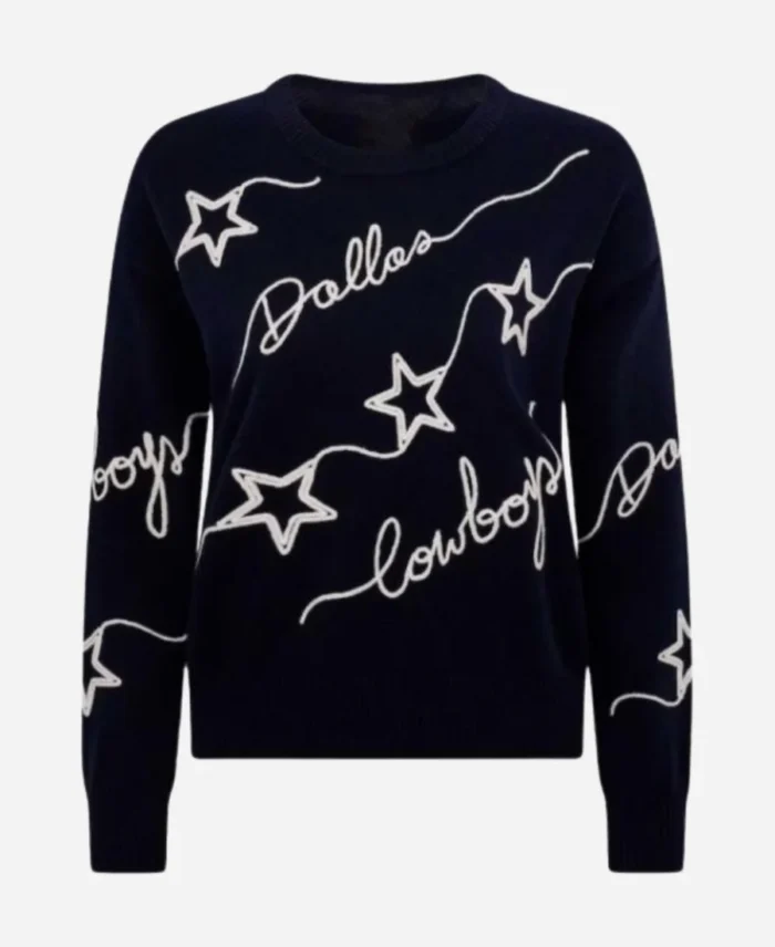 Americas-Sweethearts-Dallas-Cowboys-Cheerleaders-Season-02-Blue-Cowboys-Cursive-Star-Sweater