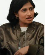 Amita Rao TV Series Adults 2025 Issa Ruched Sleeve Bomber Jacket