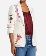 Ana Navarro The View White Printed Blazer