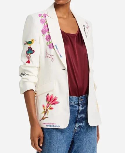 Ana Navarro The View White Printed Blazer