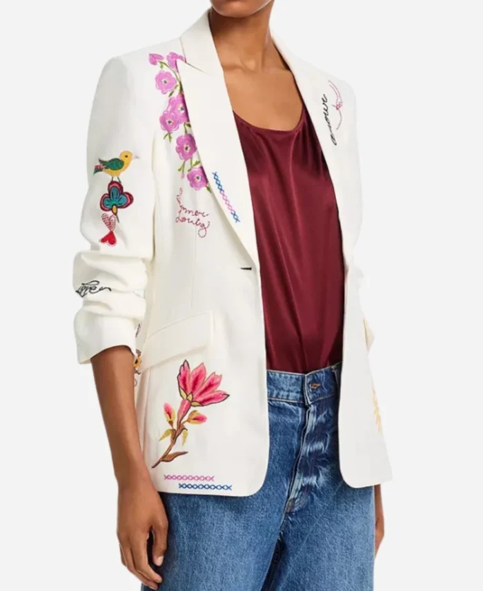 Ana Navarro The View White Printed Blazer