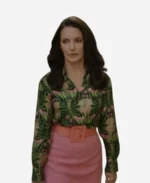 And Just Like That Charlotte York Green Printed Blouse