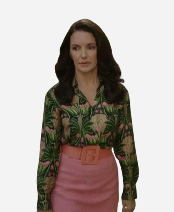 And Just Like That Charlotte York Green Printed Blouse