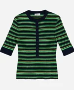 And-Just-Like-That-Miranda-Hobbs-Green-Short-Sleeve-Stripe-Top