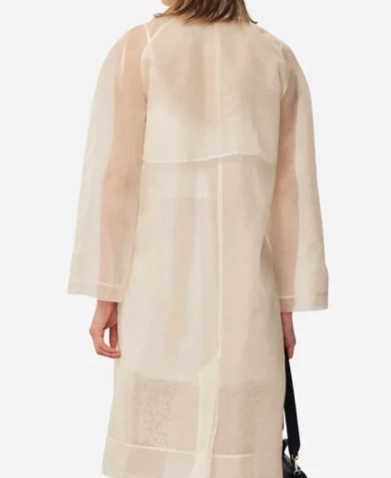 And Just Like That S03 Carrie Bradshaw Applique Mesh Coat