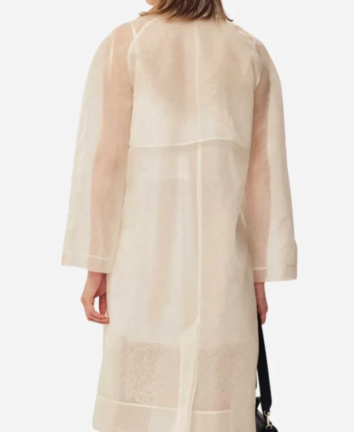 And Just Like That S03 Carrie Bradshaw Applique Mesh Coat