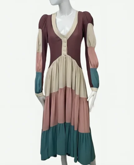 And Just Like That S03 Carrie Bradshaw Tiered Midi Dress