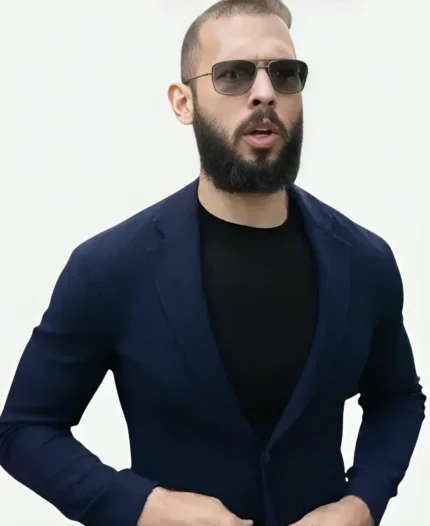 Andrew Tate Blue Wool Blazer