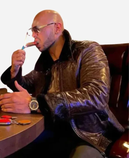 Andrew Tate Brown Leather Jacket