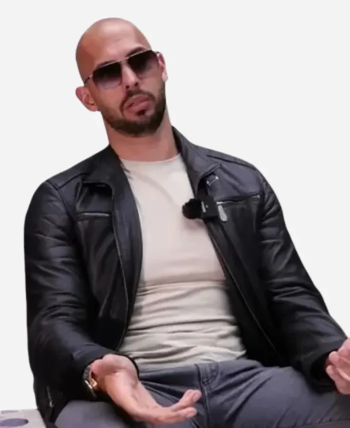 Andrew Tate Leather Black Jacket For Sale