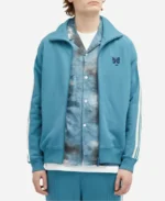 Anson Boon TV Series MobLand 2025 Eddie Harrigan Blue Track Jacket