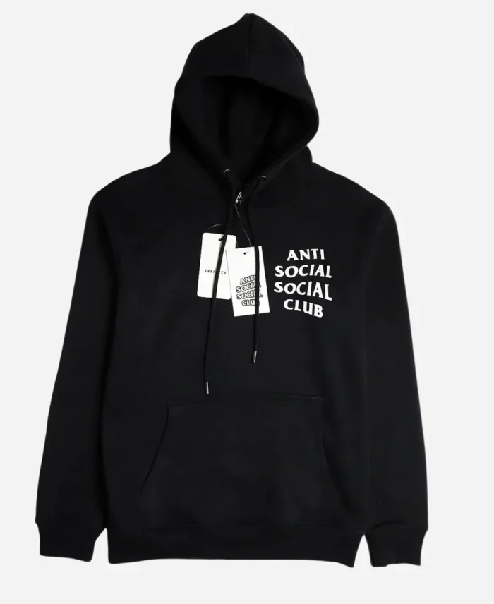 Anti Social Social Club Black Pullover Hoodie Front