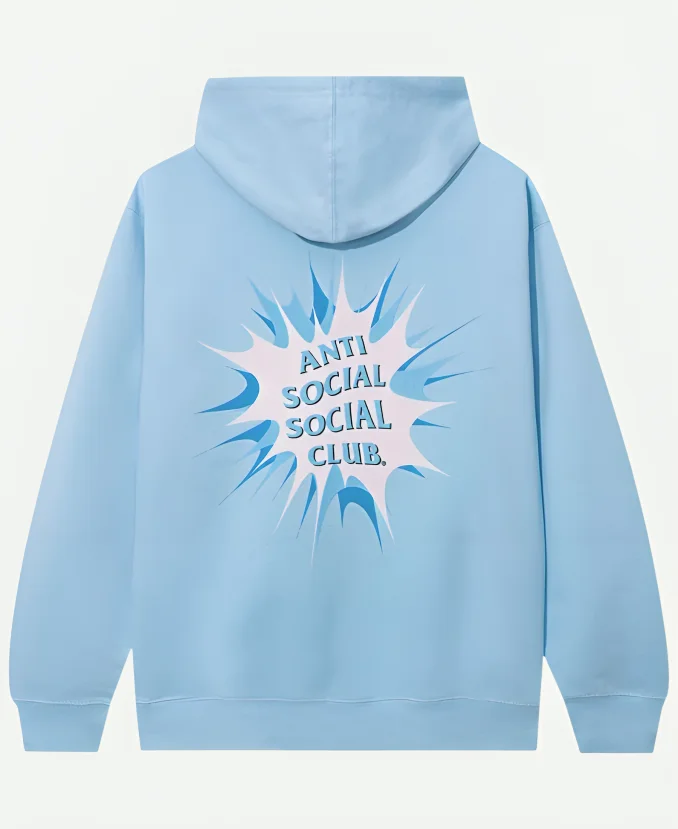 Anti Social Social Club Blue Hoodie Style 1 Back Anti Social Social Club Blue Hoodie Style 1 Back