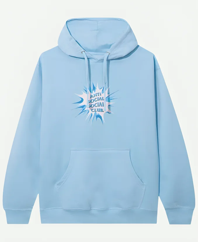 Anti Social Social Club Blue Hoodie Style 1 Front Anti Social Social Club Blue Hoodie Style 1 Front