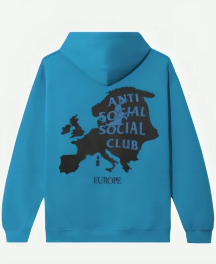 Anti Social Social Club Blue Hoodie Style 2 Back
