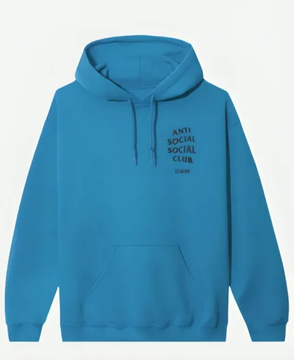 Anti Social Social Club Blue Hoodie Style 2 Front