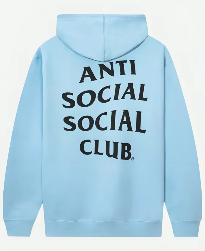 Anti Social Social Club Blue Hoodie Style 3 Back Anti Social Social Club Blue Hoodie Style 3 Back