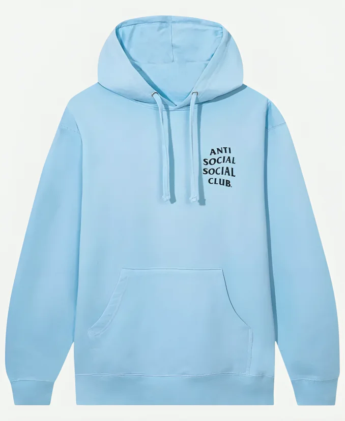 Anti Social Social Club Blue Hoodie Style 3 Front Anti Social Social Club Blue Hoodie Style 3 Front