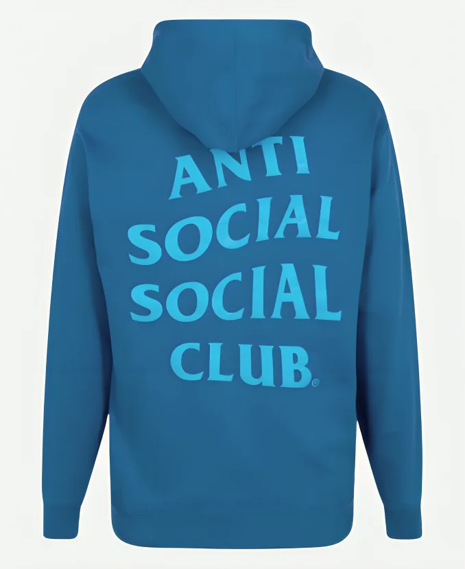 Anti Social Social Club Blue Hoodie Style 4 Back Anti Social Social Club Blue Hoodie Style 4 Back