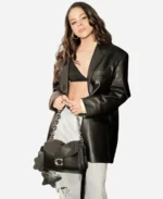 Antonia-Gentry-2025-Black-Leather-Blazer