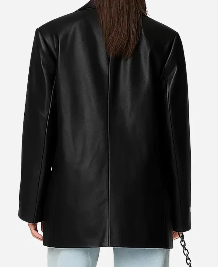 Antonia-Gentry-2025-Black-Leather-Blazer-For-Sale