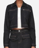 Ashley Morgan Beyond the Gates Black Cropped Denim Jacket