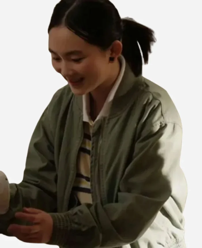 Audrey-Hsieh-Tv-Series-Found-2024-Stevie-Zhao-Green-Bomber-Jacket