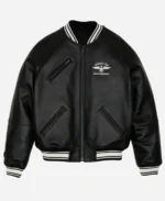 Avirex Stadium Black Bomber Leather Jacket