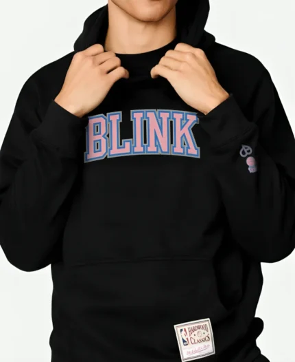BLACKPINK x New York Knicks Mitchell & Ness Black Hoodie